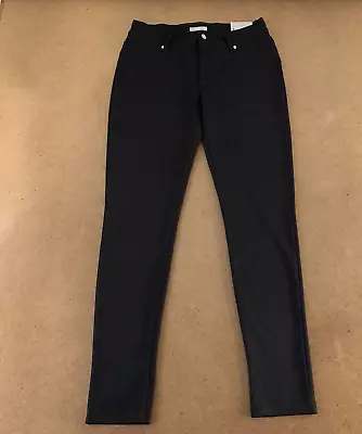 Vanity Women's Size Large Black Knit Low Rise Super Stretch Skinny Jeans NWT • $15.87