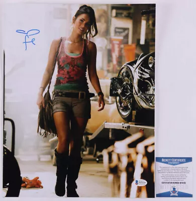 MEGAN FOX AUTOGRAPH TRANSFORMERS 11  X 14  PHOTO (BECKETT COA) • $135