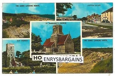 Hopton-On-Sea Norfolk. Multi View Postcard By Harvey Barton. • £1.75