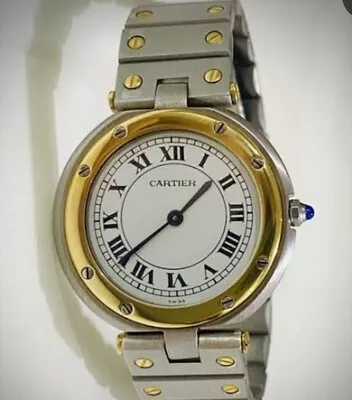 Cartier 18k Yellow Gold           Santos Ronde' Watch Vintage • $636