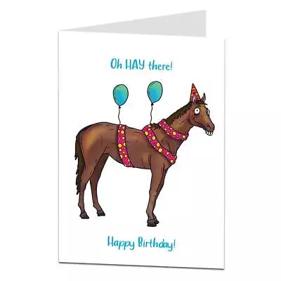 Funny Horse Birthday Card • £3.25