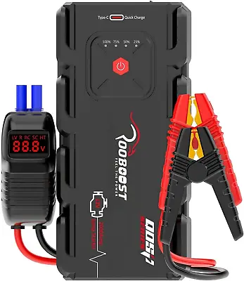 ROOBOOST Car Jump Starter 2000A Peak Extreme Safe (Up To 10L Gas Or 8L Diesel) • $153