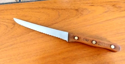 $14.99 • Buy Vintage Chicago Cutlery CT63 Knife Cherry Wood Handle 5   Serrated Blade USA