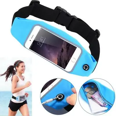 RUNNING WAIST BAG BELT BAND SPORTS GYM WORKOUT CASE COVER POUCH For PHONES • $18.99