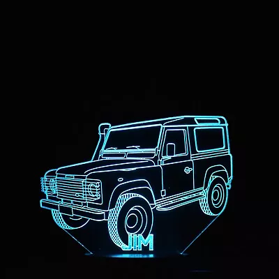 Car Night Light Land Rover Defender | Personalised Land Rover Light | Landrover • £11.95