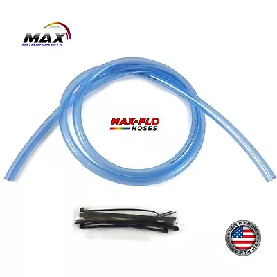 4' Ft Fuel Line 3/16  ID (4.8mm) OD CLEAR BLUE POLYURETHANE Gas Hose Tubing • $10.95