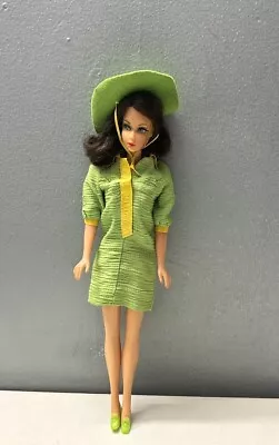 Vintage 1966 Twist N Turn Barbie Doll Brunette Japan Rooted Eyelashes Bendable  • $149.99