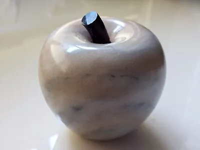 VTG Marble Apple Paperweight Warm And Cool Shades Of Beige 3 Inches Tall OK Cond • $9