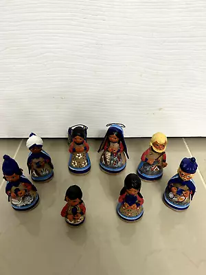 Mexican Creche Clay Pottery Figurines Folk Art 8 Pcs • $20