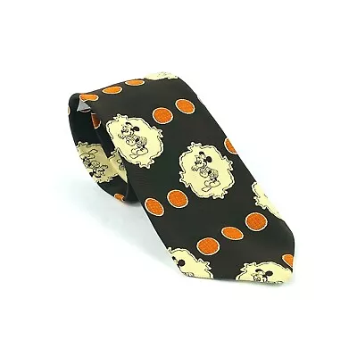 MICKEY MOUSE Vintage Baseball Neck Tie Walt Disney Productions Cervantes Nylon • $11.99