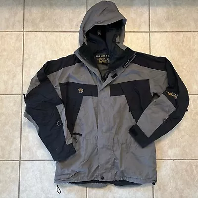 Mountain Hardwear Exposure II Parka Large Mens Conduit Jacket Gray Hooded OM0555 • $65