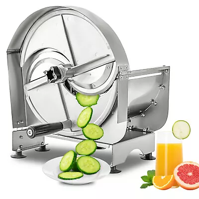 VEVOR Fruit Vegetable Slicer Cutter 0.2-12mm Adjustable Slicer Stainless Steel • $89.99