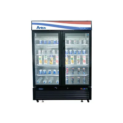 Atosa USA MCF8732GR 39  Two Section Glass Door Freezer Merchandiser In Black... • $4086