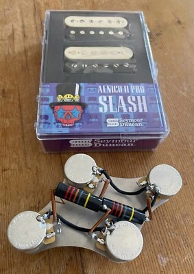 $340 • Buy Seymour Duncan Slash Humbucker Pickup Set Zebra 50's Les Paul Wiring Bumblebee