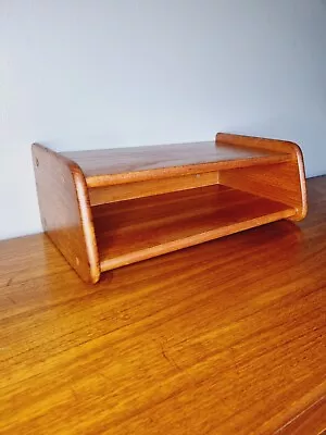 Vintage Teak Floating Shelf Mid Century Retro Solid Wood Hallway Shelf  39x23x14 • £65