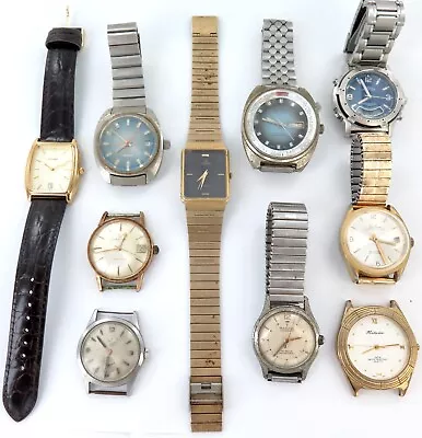 Job Lot Vintage Mens Watches. Certina Pulsar Sa Son Loyal Peerless Saeko  • $32