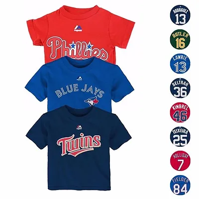 MLB Majestic Faux Stitch Name & Number T-Shirt Collection Infant SZ (12M-24M) • $6.99