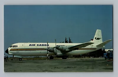 Aviation Airplane Postcard Air Gabon Airlines Vickers Vanguard TR-LBA U9 • $3.99