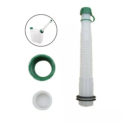 Flexible Car Fuel Jerry Can Spout Replacement With Stopper Vent Cap Parts Kit • $11.98