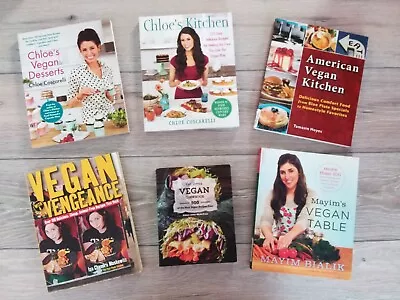 *LOT Of (6) Vegan Cookbooks*Chloe Coscarelli*Mayim Bialik*Isa Chandra Moskowitz* • $9.99