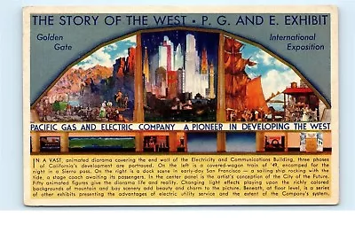 *Story Of The West PG&E Exhibit Pacific Gas And Electric Company Postcard C08 • $11.99