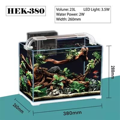 $79.92 • Buy SUNSUN Brand New 23L Open Top Aquarium Fish Tank Complete Set HEK-380
