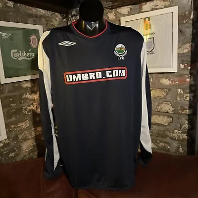 Linfield Third 3rd Football Shirt 2004/05 Long Sleeve 2XL XXL • £59