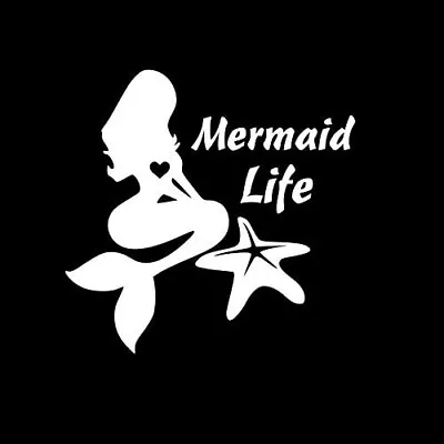 Mermaid Life Heart -  Vinyl Decal Car Decal • $4.24