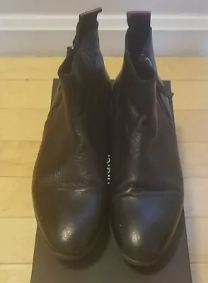 N.d.c. Mens Short Leather Zip Boot Black Someone Rock R Iverness Size 40 • $19