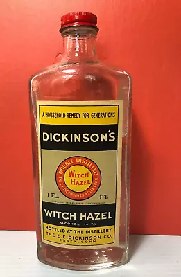 VTG Dickinson's Witch Hazel Distilled 1930s Original Advertizing 1 Pint Bottle • $14.95