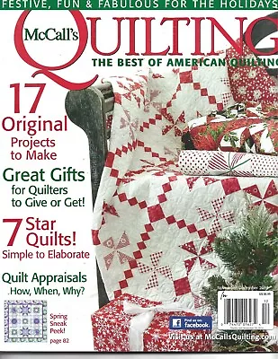 McCall's Quilting Magazine No/Dec2014 7 Star Quilts17 Original Projects To Make • $6.59