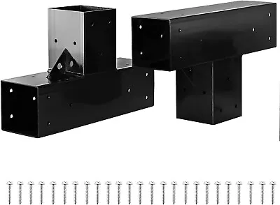 Minneer 2PCS T-Shaped Right Angle Bracket Outdoor Hardware With Bracket PostBase • $55.99