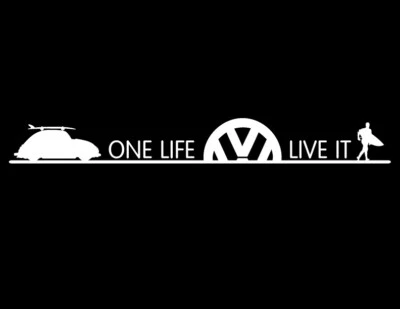 Bug One Life Live It Die-cut Vinyl Decal/sticker FREE S/H VW Volkswagen German • $5.95