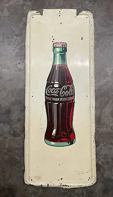 Vintage 1947 Coca Cola 41  Pilaster Metal Sign Bottle Advertising - No Button • $399