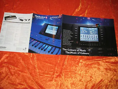 Tchnics Organ Sx-kn5000 8 Page Foldout Dealer Brochure From 1990's • $25