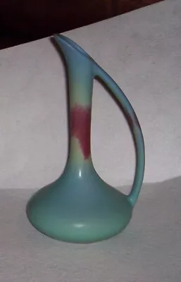 Van Briggle Pottery  Ewer Pitcher Turquoise With Red Flash • $149.99