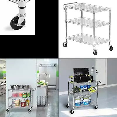 Industrial All-purpose Utility Cart Nsf Listed | Cart Classics Seville Chrome • $122.99