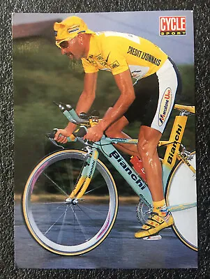 Vintage 1998 MARCO PANTANI Tour De France Bianchi Mercatone Uno POSTCARD W/TYPO • $29.99