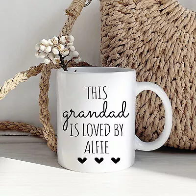 This Grandad Is Loved By ... Personalised Photo Mug Fathers Day Birthday Gifts • £8.99