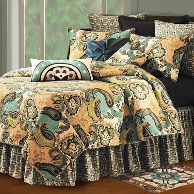 Kasbah Cotton Quilt In Full/Queen Or Twin Size Reversible Easy Care Bedspread • $100.75