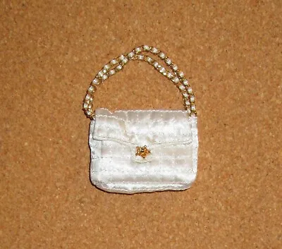 Barbie Model Of The Moment Marisa Doll Quilted White Shoulder Bag Silkstone • $15