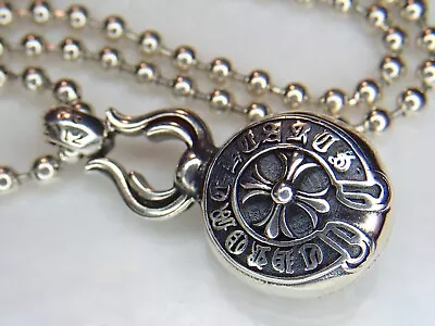 22 Grams Chrome Hearts 925 Sterling Silver Cross Ball Pendant And 26  Ball Chain • $623.85