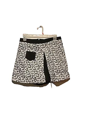 Unique Vintage Black/White Zebra Print Hide N Seek Skort • $7.59