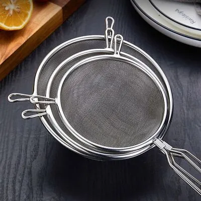 Double Ear Screen Fine Mesh Strainer Handle Mesh Strainer  Kitchen Tools • £4.63