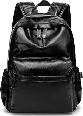 Leather Laptop Backpack For Men Wowen School College Bookbag Casual Travel D... • $48.82