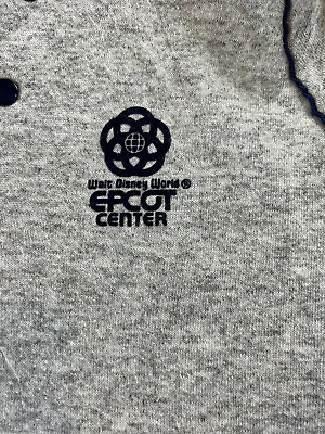 VTG 1980s' Walt Disney World Epcot Center Large Grey Button Up Sweater • $26.78