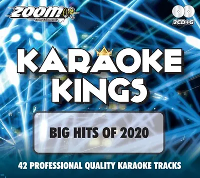 Zoom Karaoke Kings - Big Chart Hits Of 2020 - Double CD+G Set - 42 Pop Tracks • £4.95