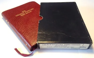 Church Hymnary 1982 Third Edition Words Only French Calfskin Leather Maroon • £49.99