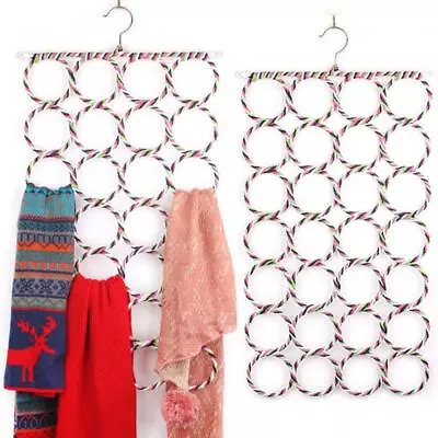 £9.11 • Buy Hijab Storage 16/28 Hole Scarf Holder Ring Rope Tie Shawl Organiser Rack.