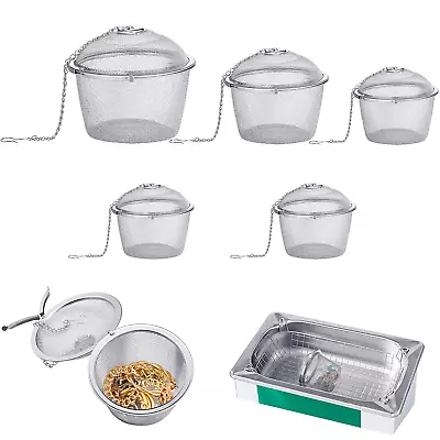 5 Pcs Ultrasonic Cleaner Baskets Stainless Steel Parts Basket Jewelry Steam Clea • $21.88